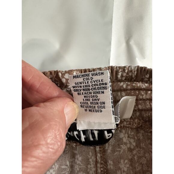 Rachel Paige Floral Palazzo Pants Crochet Peekaboo Wide Leg Elastic Waist Small - Picture 9 of 9